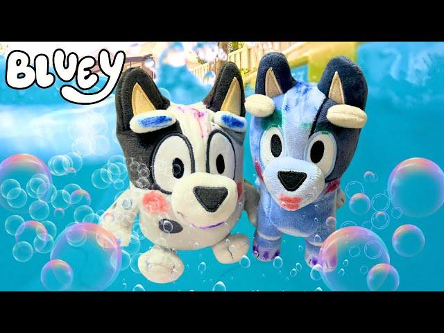 Messy Bluey Adventure Fun | Muffin & Socks Make a Mess! Bluey Duck Cake Smash! Bluey SINK or FLOAT!