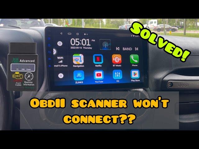 How to setup obd2 scanner on android radio | x series