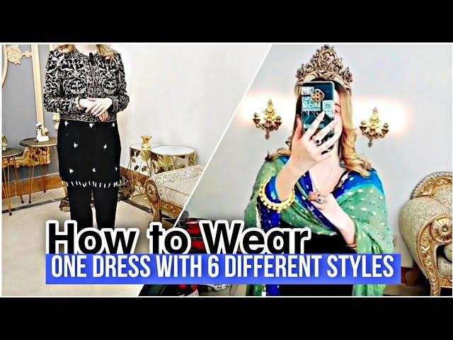 How To Wear A Black Dress with 6 Different Styles | One Black Dress Many Looks | Hamna Khan Vlogs