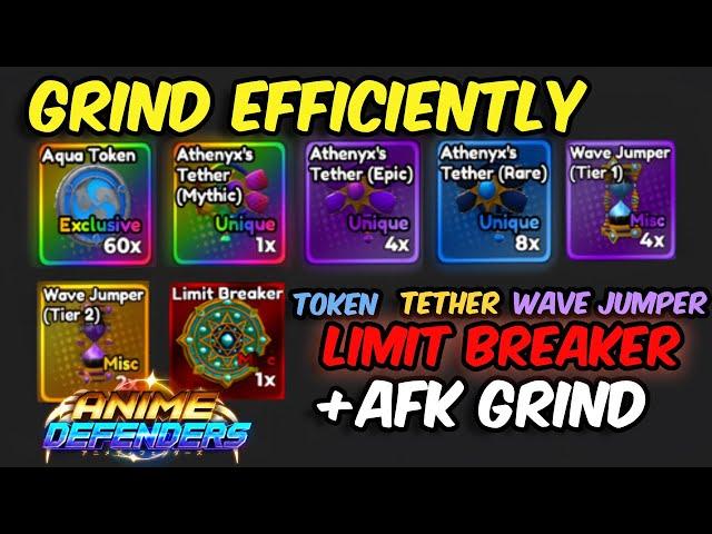 "EFFICIENTLY" GRIND ATHENYX REALM + AFK FARM | Anime Defenders