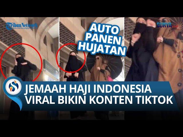 VIRAL! Perempuan Jemaah Haji Indonesia Bikin Konten Joget Tiktok di Mekkah, Warganet: Astaghfirullah