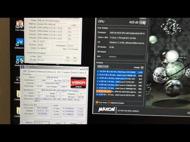 AMD 3670K 4.1ghz cinebench R15 cold run -50°C