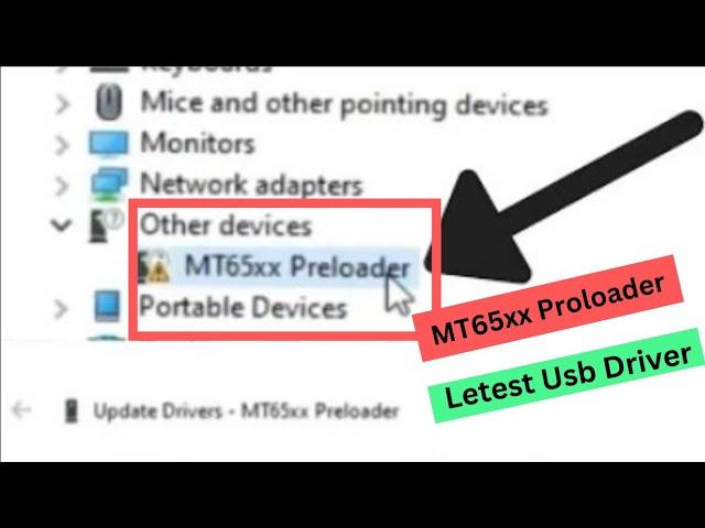 MT65xx Preloder / Install Latest MTK (media tek) Mobile USB Driver In Windows 10 /