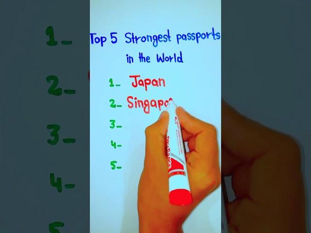 Top 5 strongest Passport in the world || 5min Knowledge