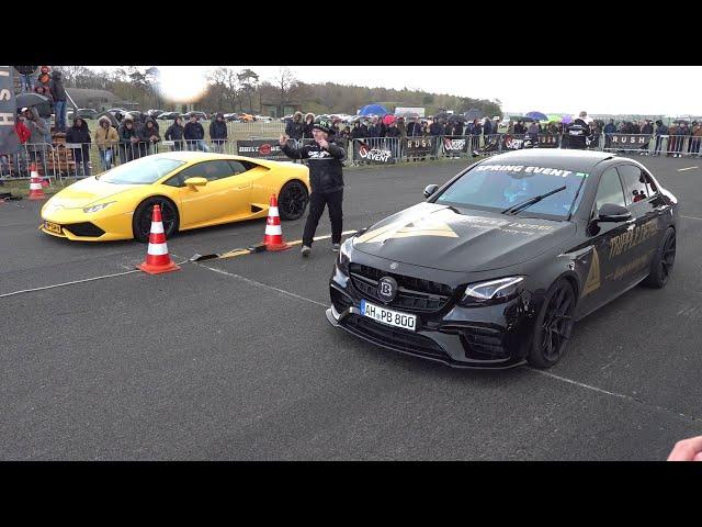 BRABUS 800 E63 S Sedan 4.0L V8 BiTurbo vs Lamborghini Huracan vs Porsche 992 Turbo S