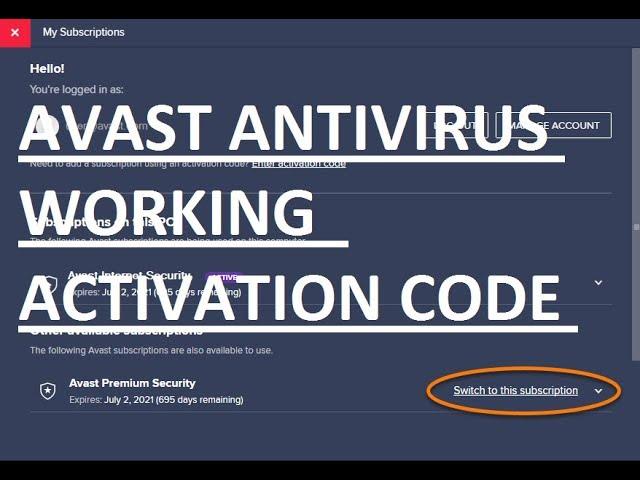 AVAST ANTIVIRUS SERIAL KEY Latest Edition 100% Working