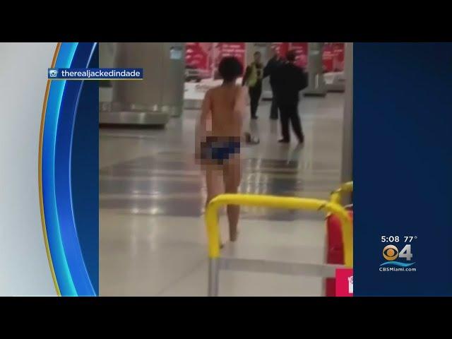 Caught On Cam: Woman Walks Naked Through Miami International Airport