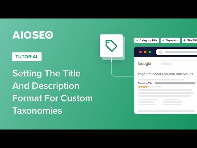 Setting The Title and Description Format For Custom Taxonomies