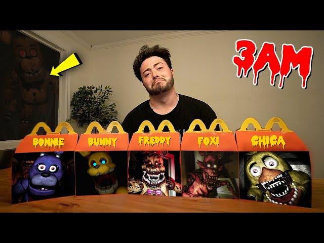 DO NOT ORDER ALL FIVE NIGHTS AT FREDDY'S HAPPY MEALS AT 3 AM!! (SCARY)