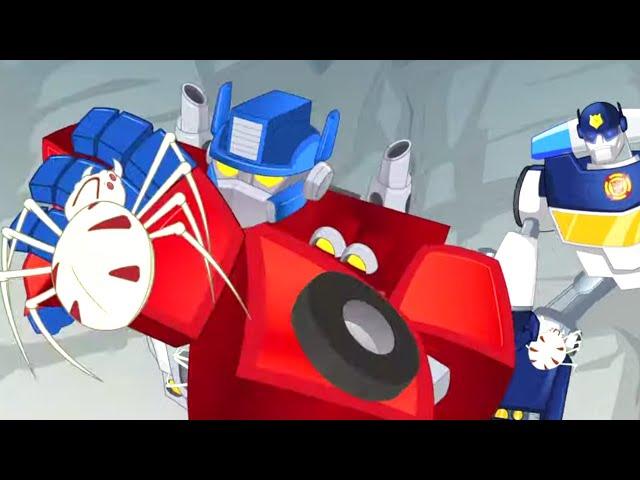 Transformers Junior  Spider Invasion!  Transformers Rescue Bots | Kids Videos