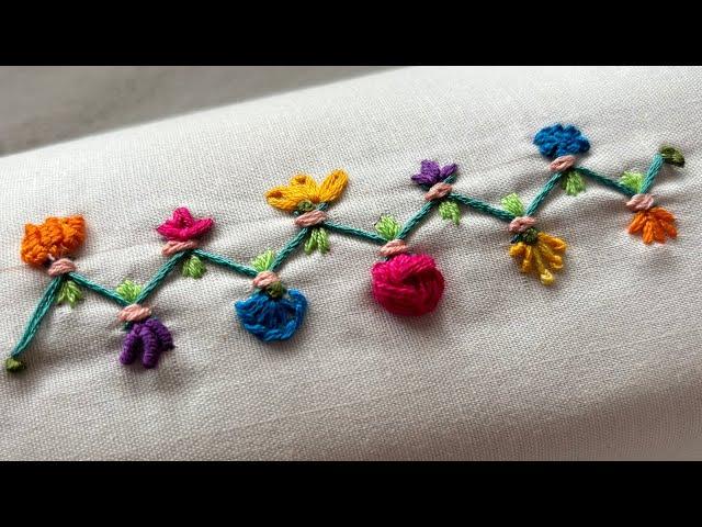 HAND EMBROIDERY DESIGNS - TOP 10 Most Useful Hand Embroidery Stitches for Beginners