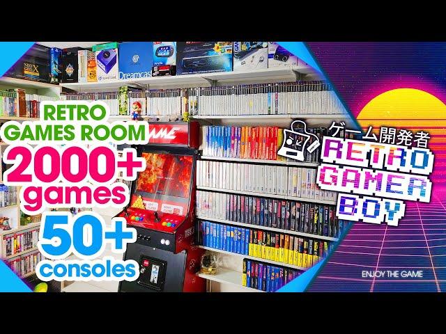 Awesome Retro Games Room Tour - 2000+ Games 50+ Consoles