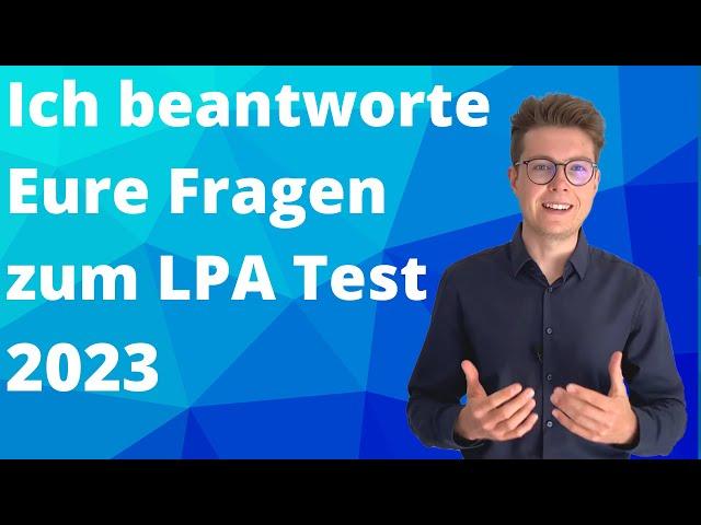 LPA Test Bayern 2023 | Ich beantworte Eure Fragen | Teil 1 | www.beamtentest-vorbereitung.de