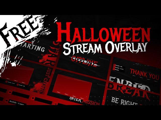 Free Twitch Halloween Stream Overlay - "Vampion" by Nerd Or Die