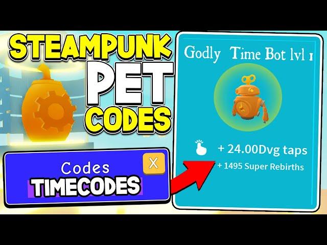 New Secret Steampunk Pet Update Codes In Tapping Simulator! *SUPER OP* Roblox