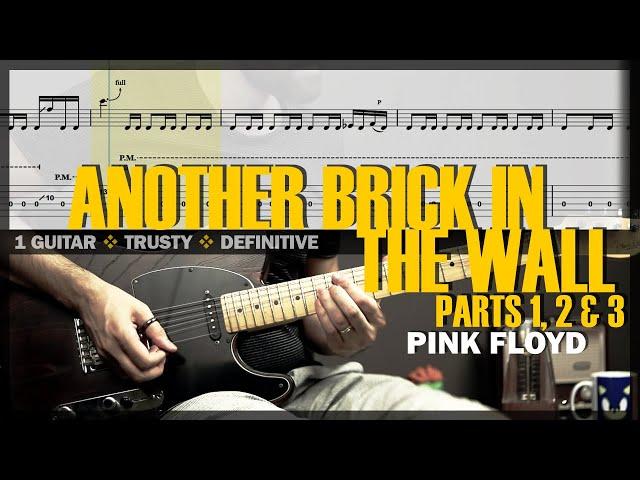 Another Brick in the Wall | Guitar Cover Tab | Solo Lesson | Delay Intro | BT w/ Vocals  PINK FLOYD