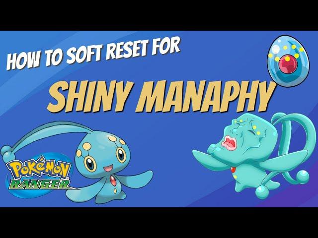 HOW TO SOFT RESET FOR SHINY MANAPHY! | The Perfect Reset! [LIVE Tutorial]