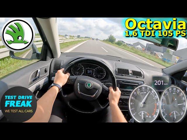 2012 Skoda Octavia Combi 1.6 TDI Greenline Manual 105 PS TOP SPEED AUTOBAHN DRIVE POV