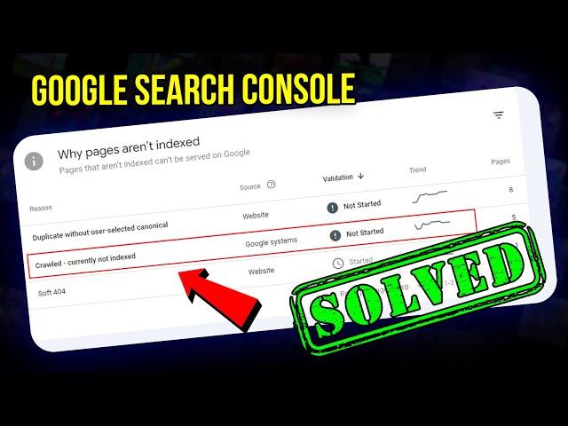 [SOLUTION] Crawled - Currently Not Indexed Problem in Google Search Console (2024)