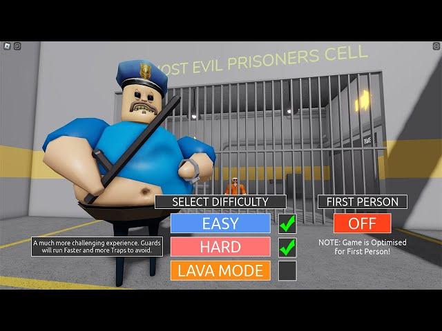 BARRY'S PRISON RUN! (FIRST PERSON OBBY!) - HARD MODE - NEW UPDATE UNLOCK LAVA MODE | ROBLOX GAMEPLAY