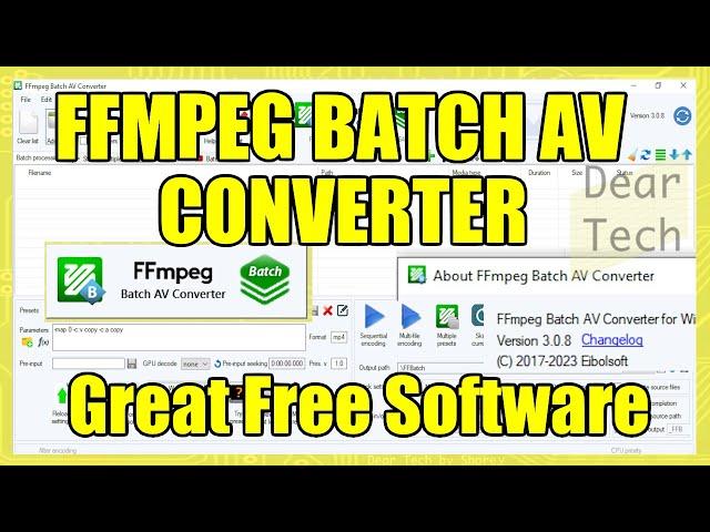 FFMPEG Batch AV Converter - GUI for FFMPEG- WHY YOU NEED THIS GREAT FREE SOFTWARE