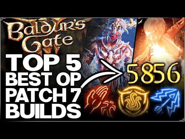 Baldur's Gate 3 - 5 New Best GAME BREAKING Evil Builds - Easy Patch 7 Honour Mode - Build Guide!