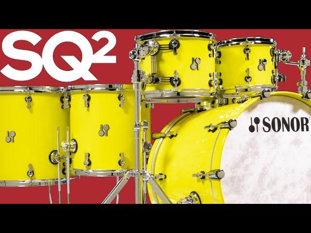 Sonor SQ2 6pc Beech Drum Kit - Sulfur Yellow High Gloss