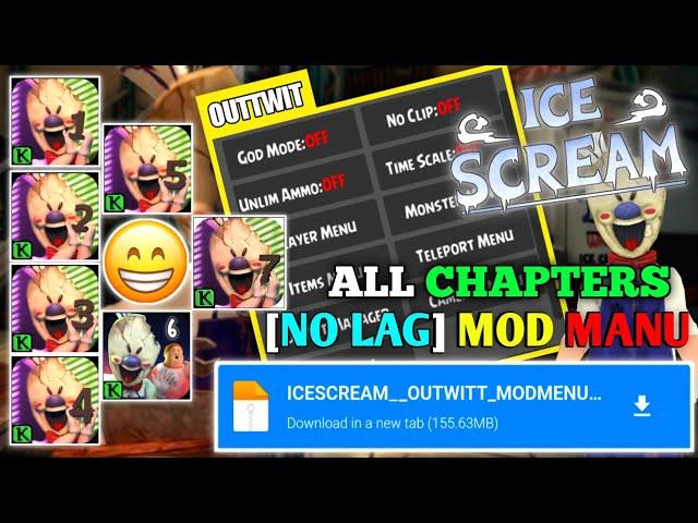 HOW TO DOWNLOAD ICE SCREAM 1,2,3,4,5,6,7 CHAPTERS MOD MENU || DOWNLOAD APK MEDIAFIRE LINK