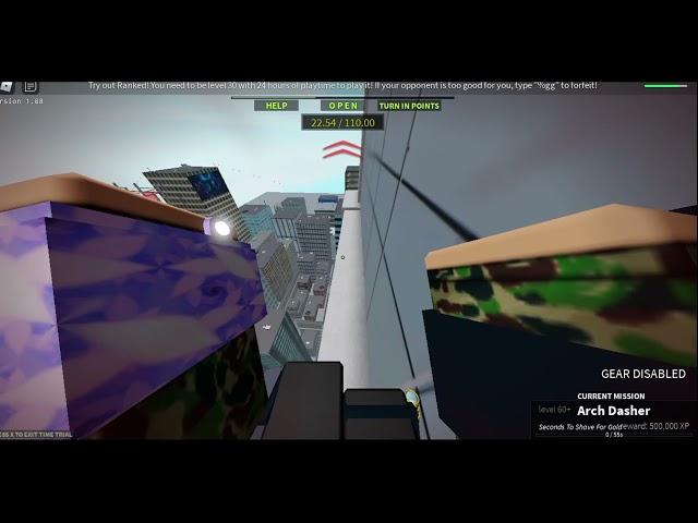 Прошёл Миссию Arch Dasher vertex tower Roblox Parkour