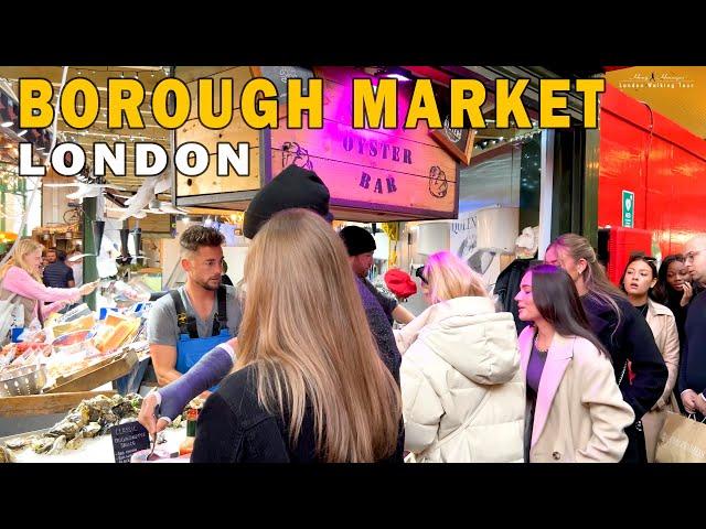 Borough Market - London Street Food | Busy Food Market in London [4K]