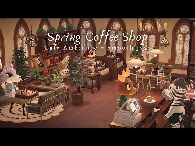 Spring Coffee Shop  1 Hour Smooth Jazz No Ads  Books & Plants & Coffee  Study Music | Work Aid 