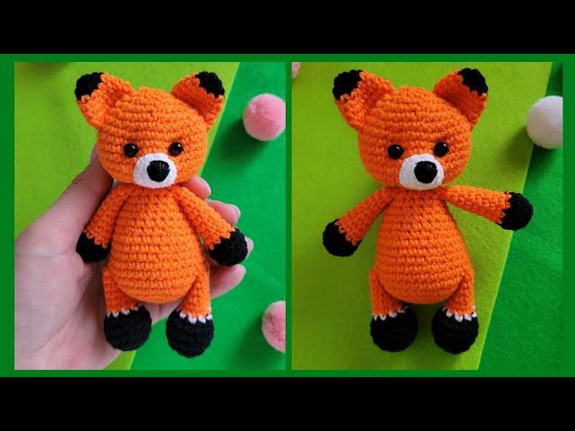 ЛИСИЧКА ВЯЗАНАЯ КРЮЧКОМ  ПОДРОБНЫЙ МКcrochet foxgehäkelter Fuchs