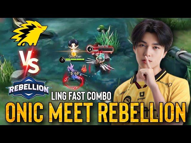 ONIC ESPORTS MEET REBELLION IN RANK GAME | LING FAST COMBO