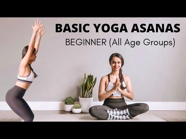 Basic YOGA ASANA Practice For Good Health -  Beginner Yoga, All Age Groups