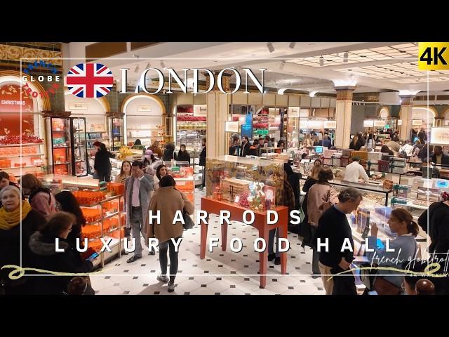 LONDON ChristmasHARRODS Luxury Food Hall Full Walking Tour 4K Knightsbridge  Gourmet Chocolates