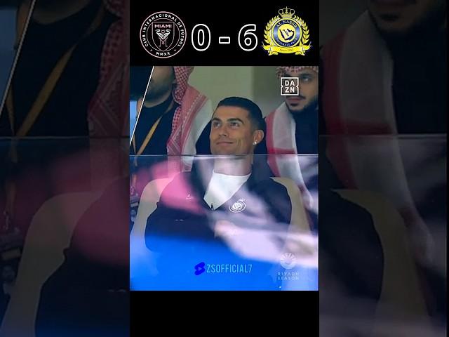 Al Nassr Destroyed Inter Miami 6-0 Ronaldo Smiled On Messi #ronaldo #youtube #football #shorts