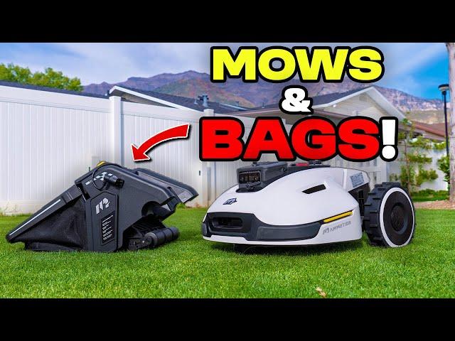 This Robot Lawn Mower bags & Empties ITSELF?! INSANE RESULTS!  Yuka Review