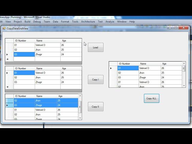 How to copy datas one gridview to another gridview