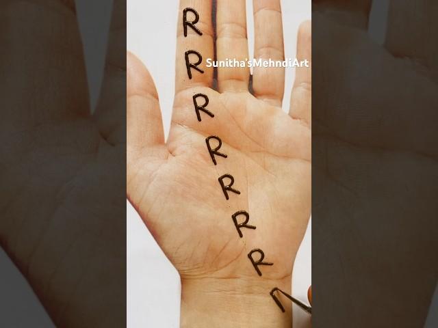 R Alphabet Easy Simple Mehndi Design️ #mehndi #shortvideo #youtubeshorts #viral #ytshorts #henna