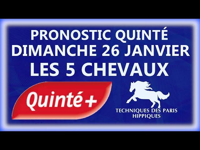 PRONOSTIC QUINTÉ+ DU DIMANCHE 26 JANVIER 2025 | AMERIQUE RACES | ATTELE | R1C6 | PARIS-VINCENNES