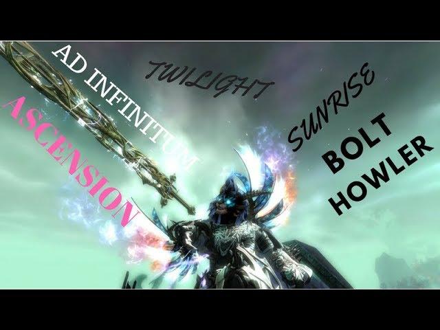 Guild Wars 2 : Legendary Weapons + Backpacks/BOLT,TWILIGHT,HOWLER,SUNRISE,THE ASCENSION,AD INFINITUM