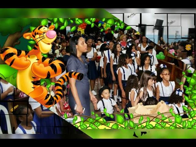 Festividade do grupo de criança produção slide montagem de vídeo Jeová Santos