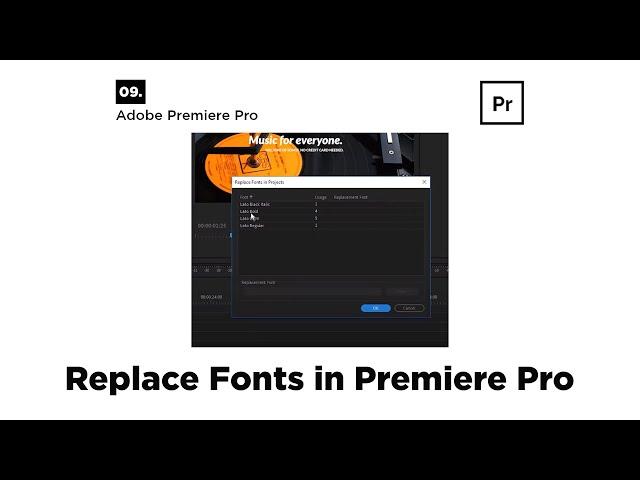 How to replace fonts in premiere pro! THE EASIEST AND FASTEST WAY!