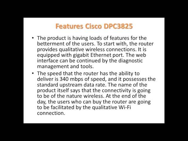 Cisco DPC3825  Wireless Router