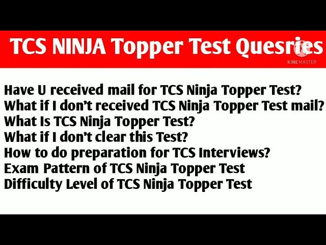 TCS NINJA Topper Test | TCS NQT Ninja Results | TCS Interview Preparation | TCS Ninja Mail updates