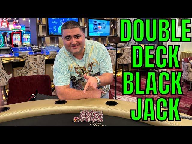 Playing High Limit DOUBLE DECK Black Jack