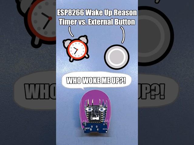 How to Differentiate ESP8266 Deep Sleep Wake-Up Reasons: Internal Timer vs. External Button #shorts