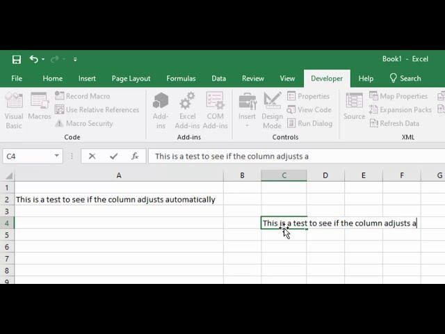 How to Dynamically Adjust Column Width in Excel