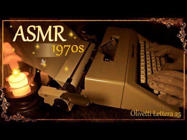 ASMR | MÁQUINA de ESCRIBIR VINTAGE 1970s (Typewriter Olivetti Lettera 25) ⌨️🪔 | Alétheia ASMR