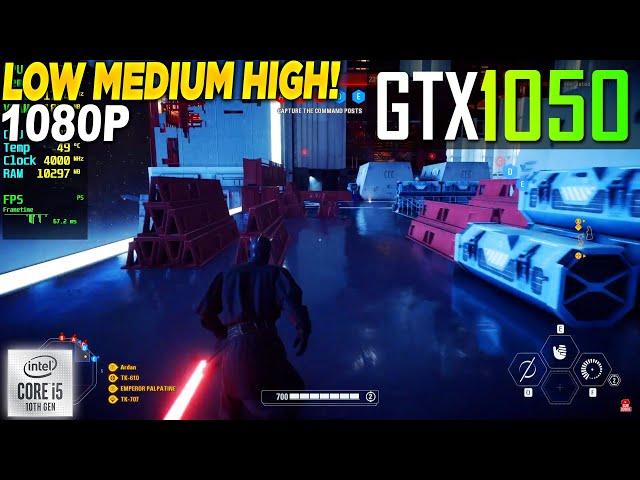 Star Wars Battlefront 2 GTX 1050 - 1080p Low, Medium, High,